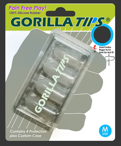 Gorilla Tips Fingertip Protectors Clear Size Medium Cover Image