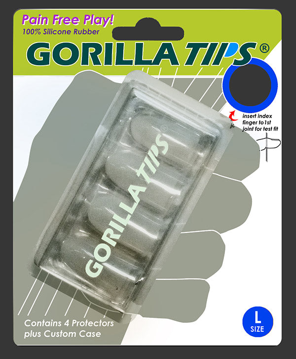 Gorilla Tips Fingertip Protectors Clear Size Large Cover Image