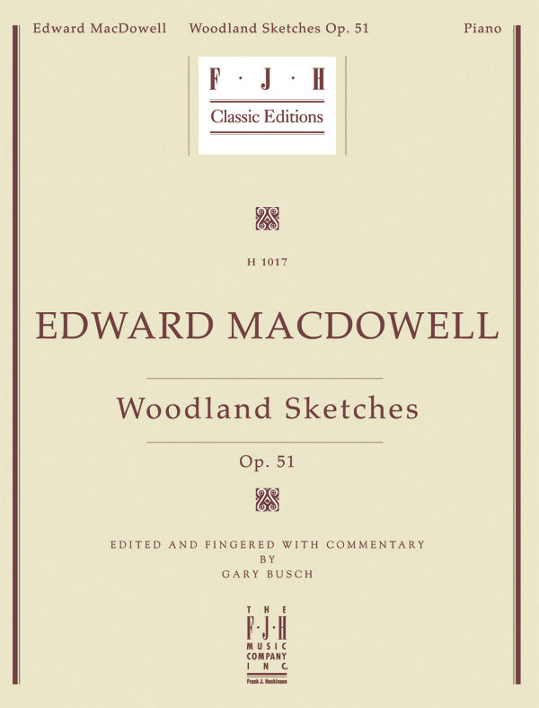 Edward MacDowell Woodland Sketches Cover Image