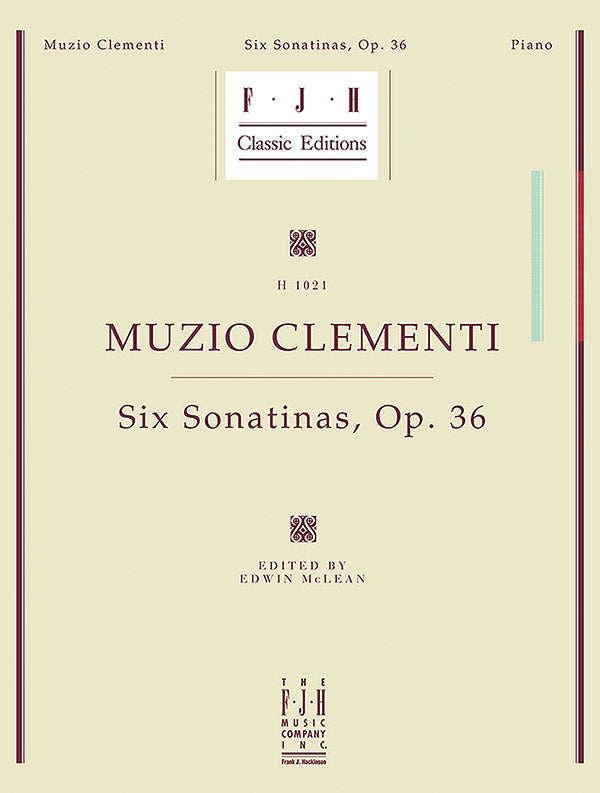 Muzio Clementi-Six Sonatinas Op. 36 Cover Image