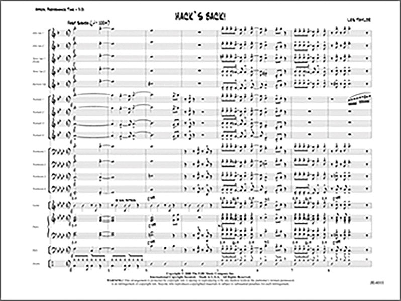 Hack's Back!: Score Sheet Music Preview