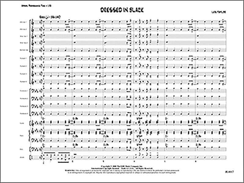 Dressed in Black: Drum Set Sheet Music Preview