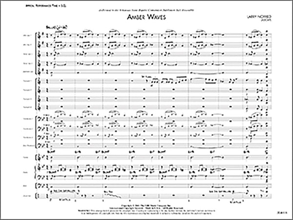 Amber Waves Sheet Music Preview