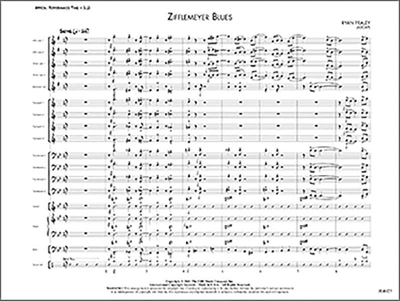 Zifflemeyer Blues: Baritone Sax Sheet Music Preview