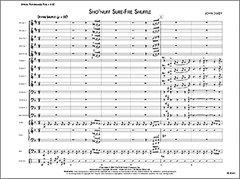 Sho' Nuff Sure-fire Shuffle: Trumpet 2 Sheet Music Preview