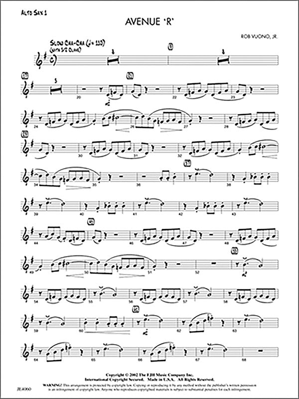 Avenue 'R': Trumpet 2 Sheet Music Preview
