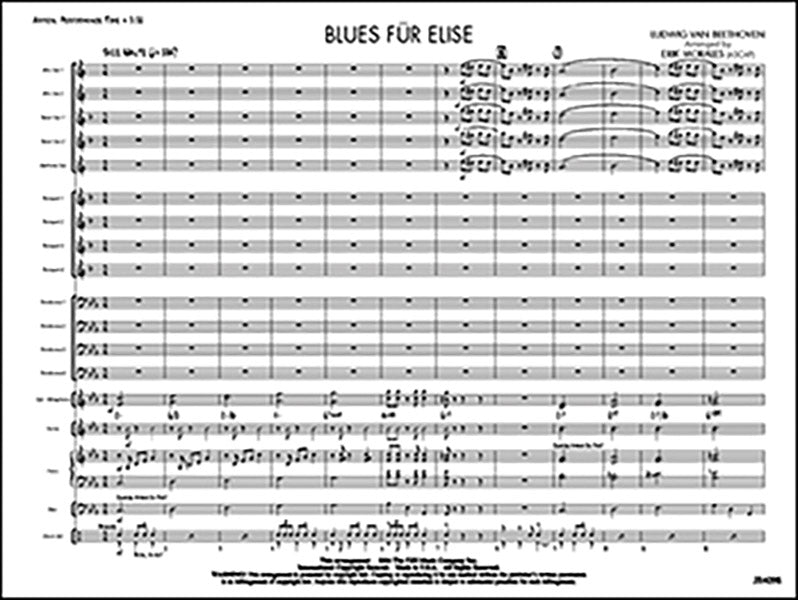 Blues für Elise: Tenor Sax 2 Sheet Music Preview