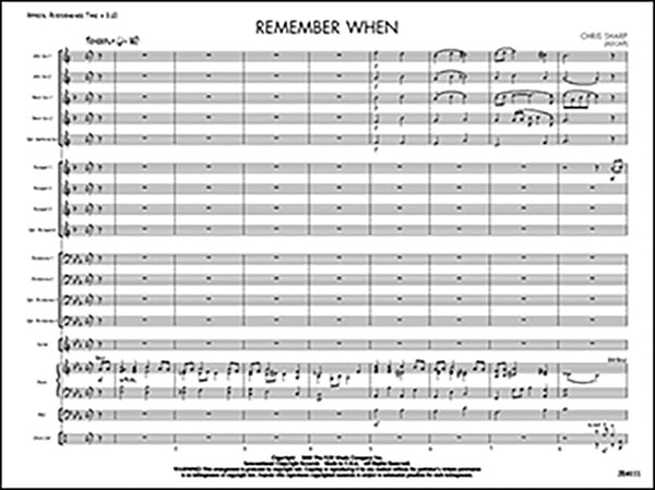 Remember When Sheet Music Preview