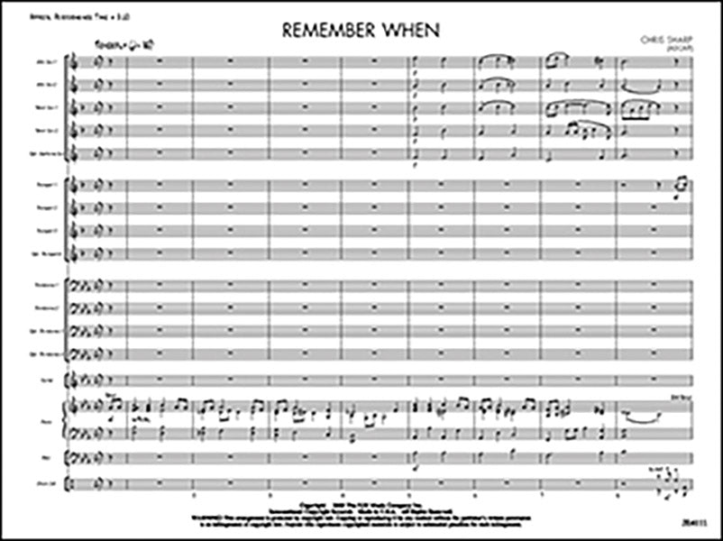 Remember When: Drum Set Sheet Music Preview