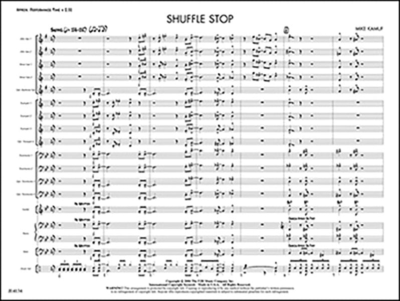 Shuffle Stop: Alternate F Horn Sheet Music Preview