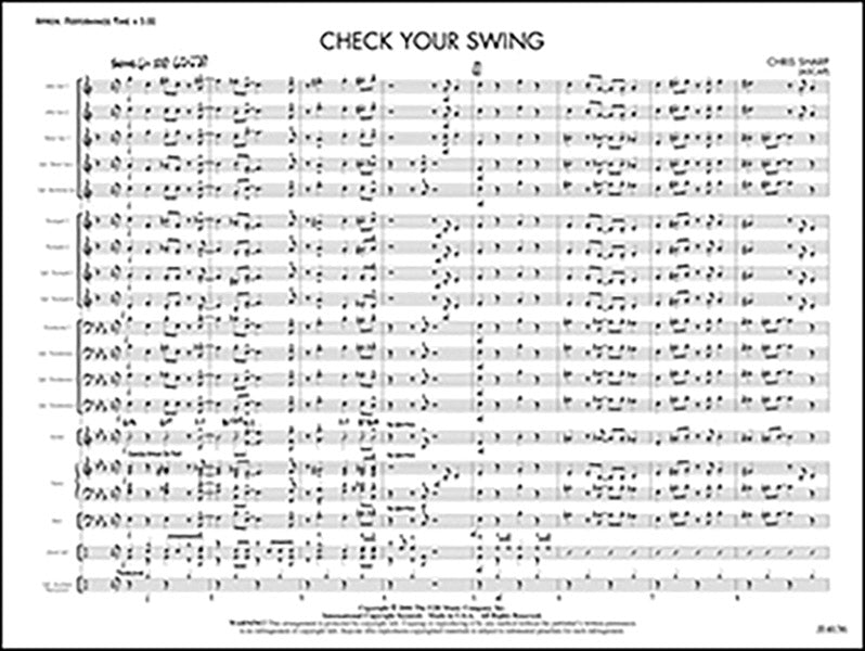 Check Your Swing: Opt. Trombone 4 Sheet Music Preview