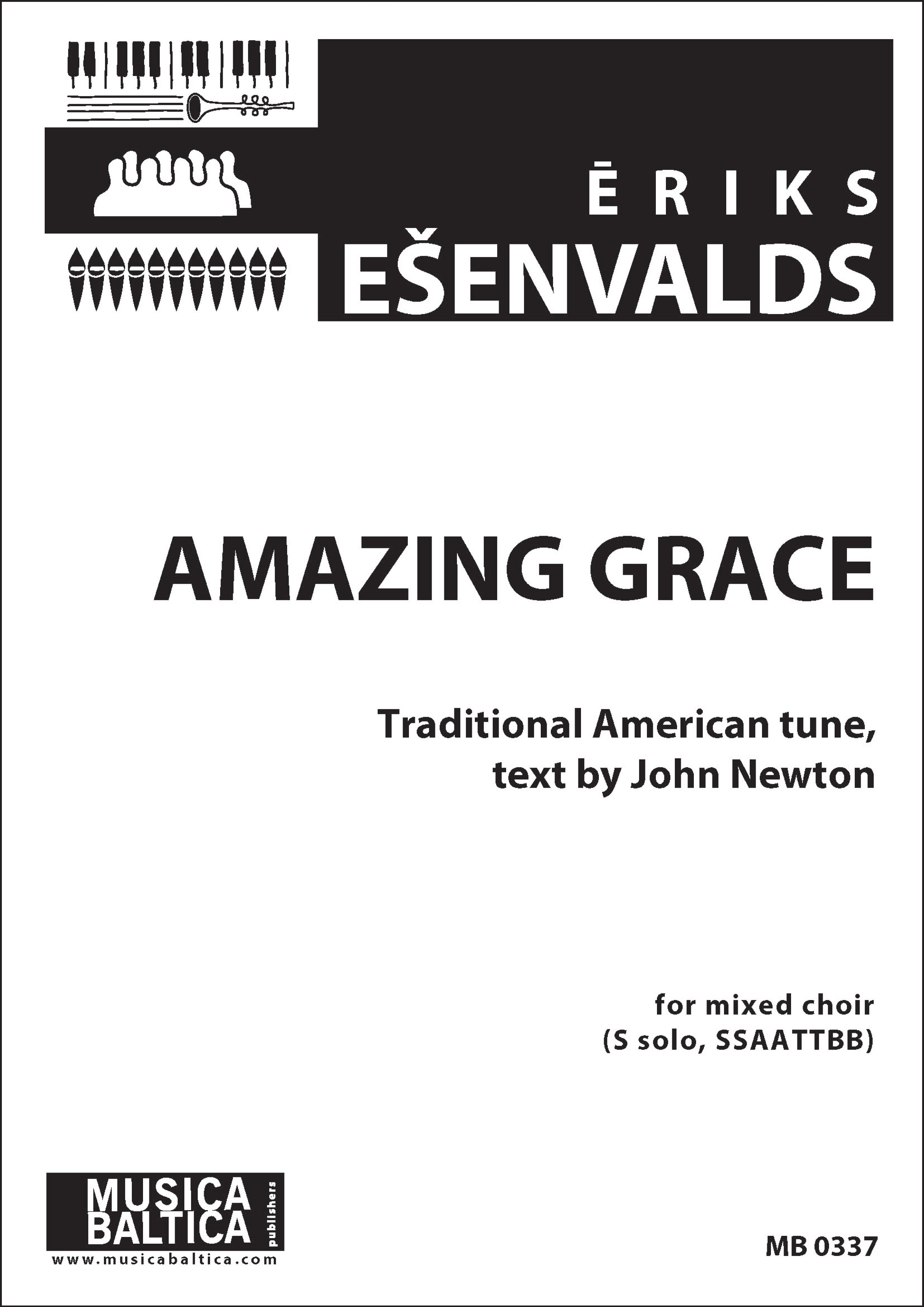 Amazing Grace for SSAATTBB Choir Cover Image