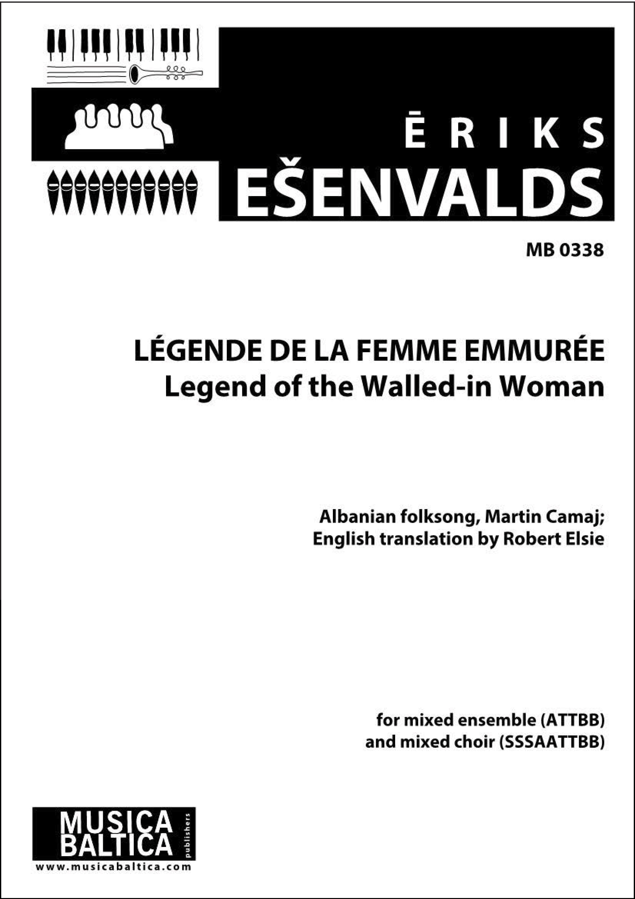 Legend of the Walled-in Woman for SSAATTBB Choir Cover Image