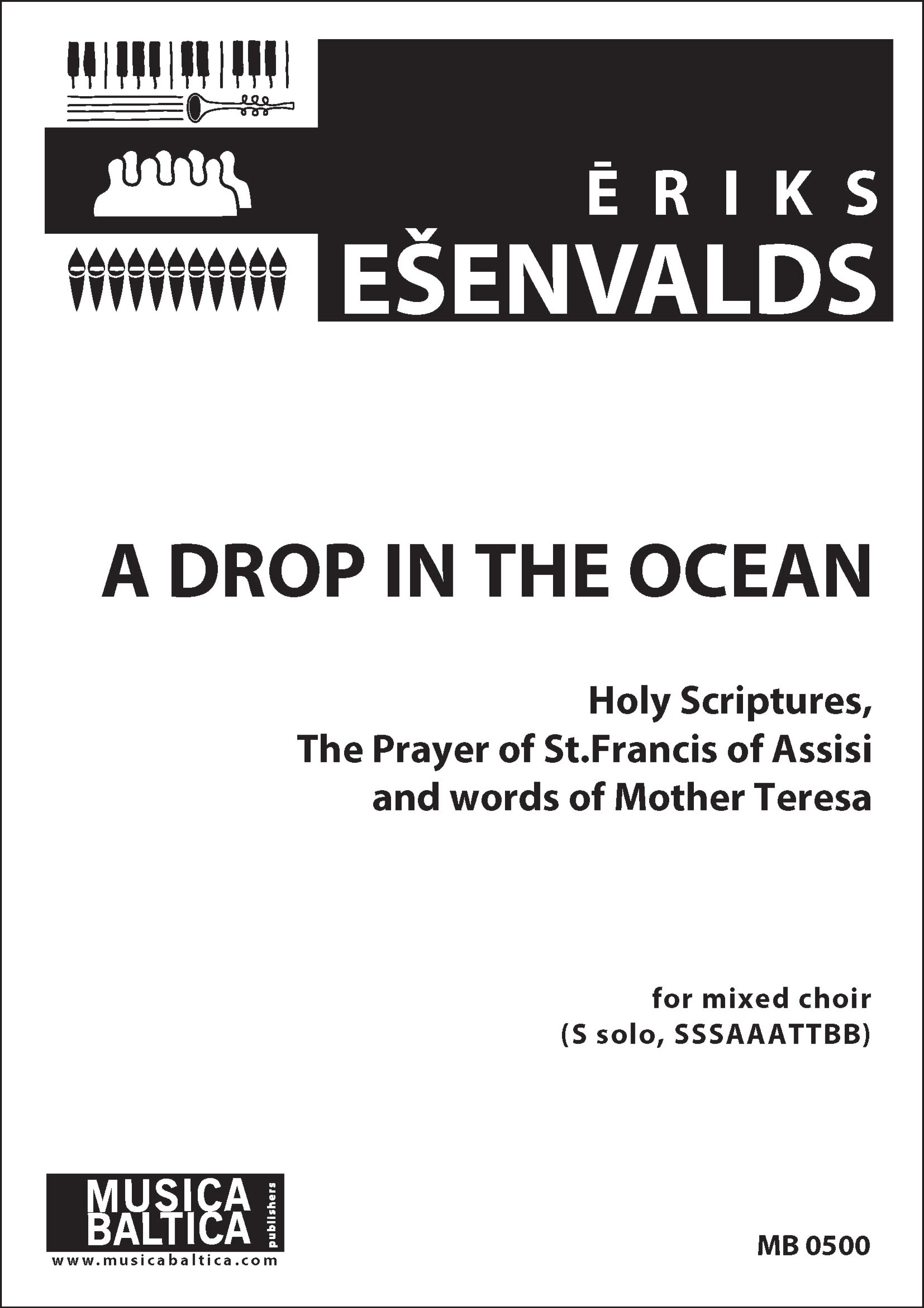 A Drop in the Ocean for SSSAAATTBB Choir Cover Image