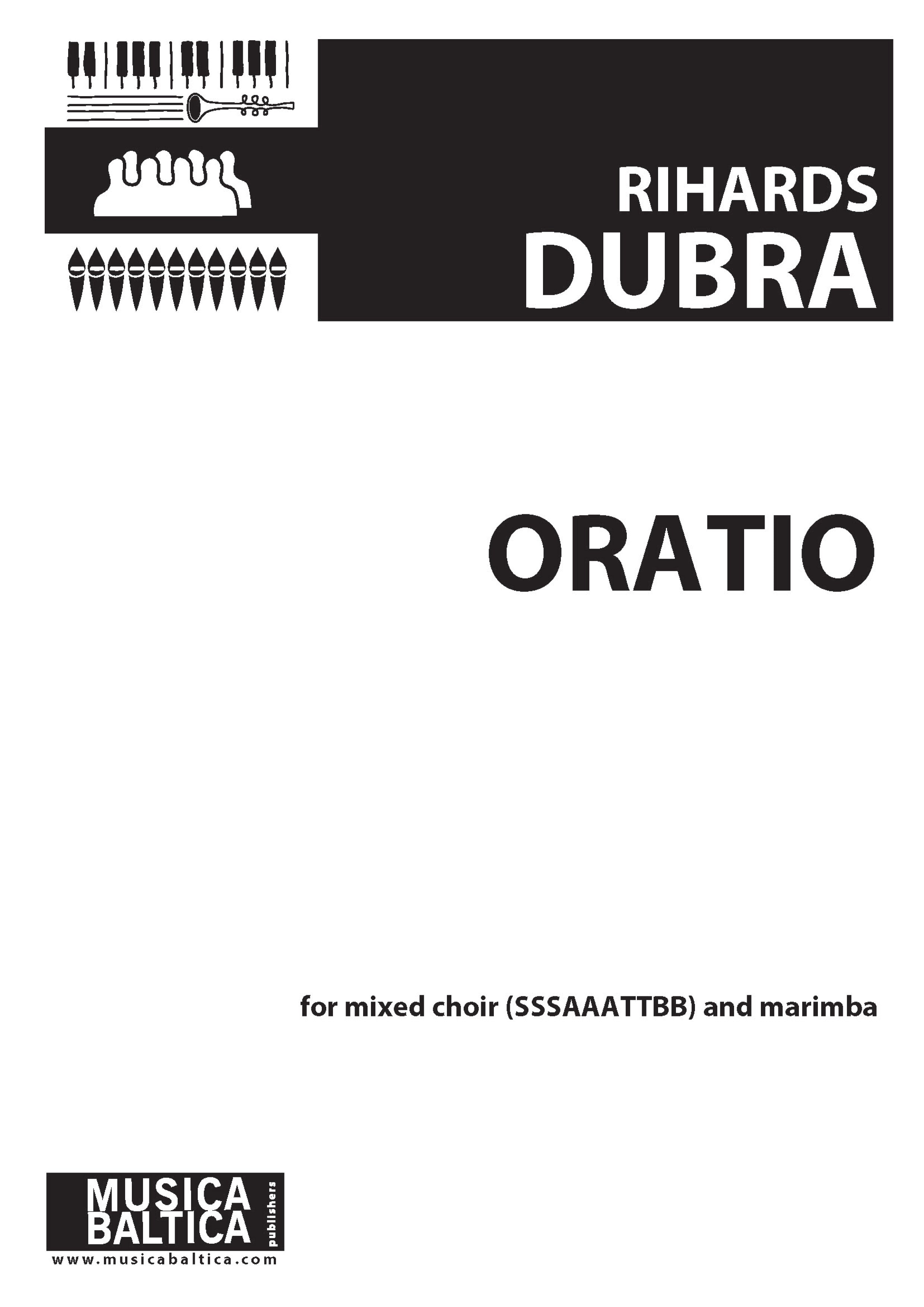 Oratio for Mixed Choir and Marimba Cover Image