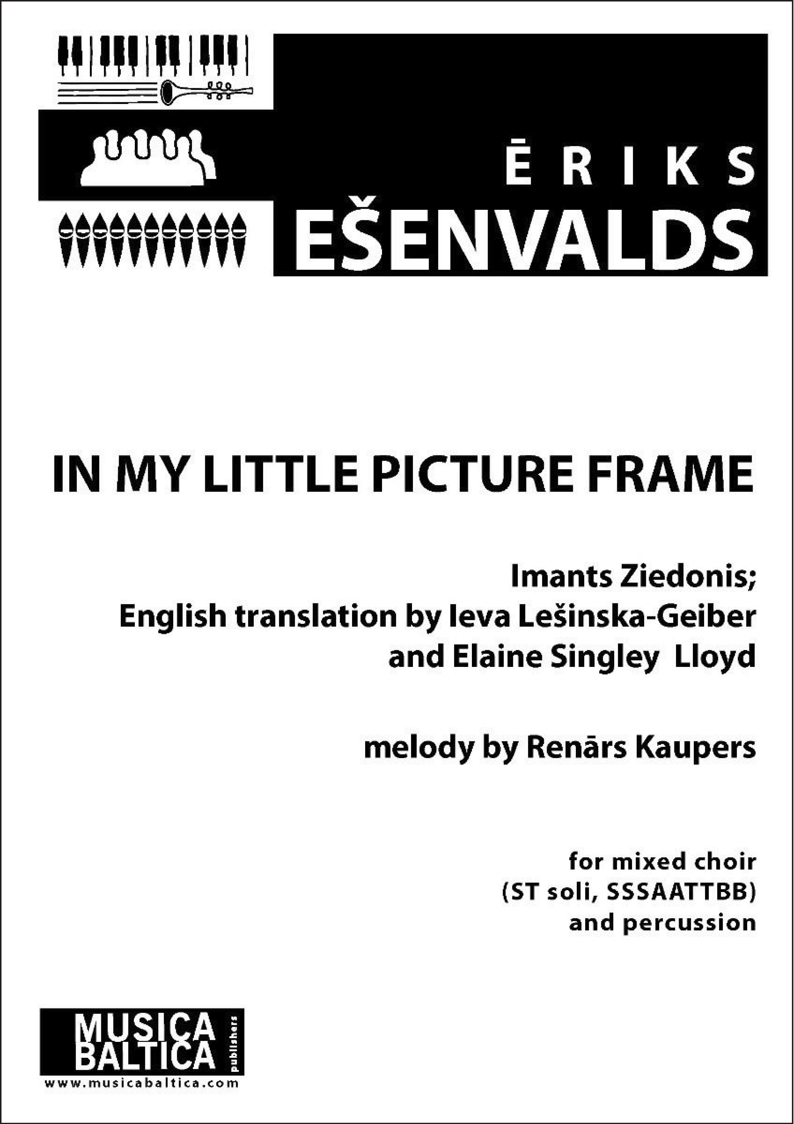 In My Little Picture Frame for SSSAATTBB Choir and Percussion Cover Image