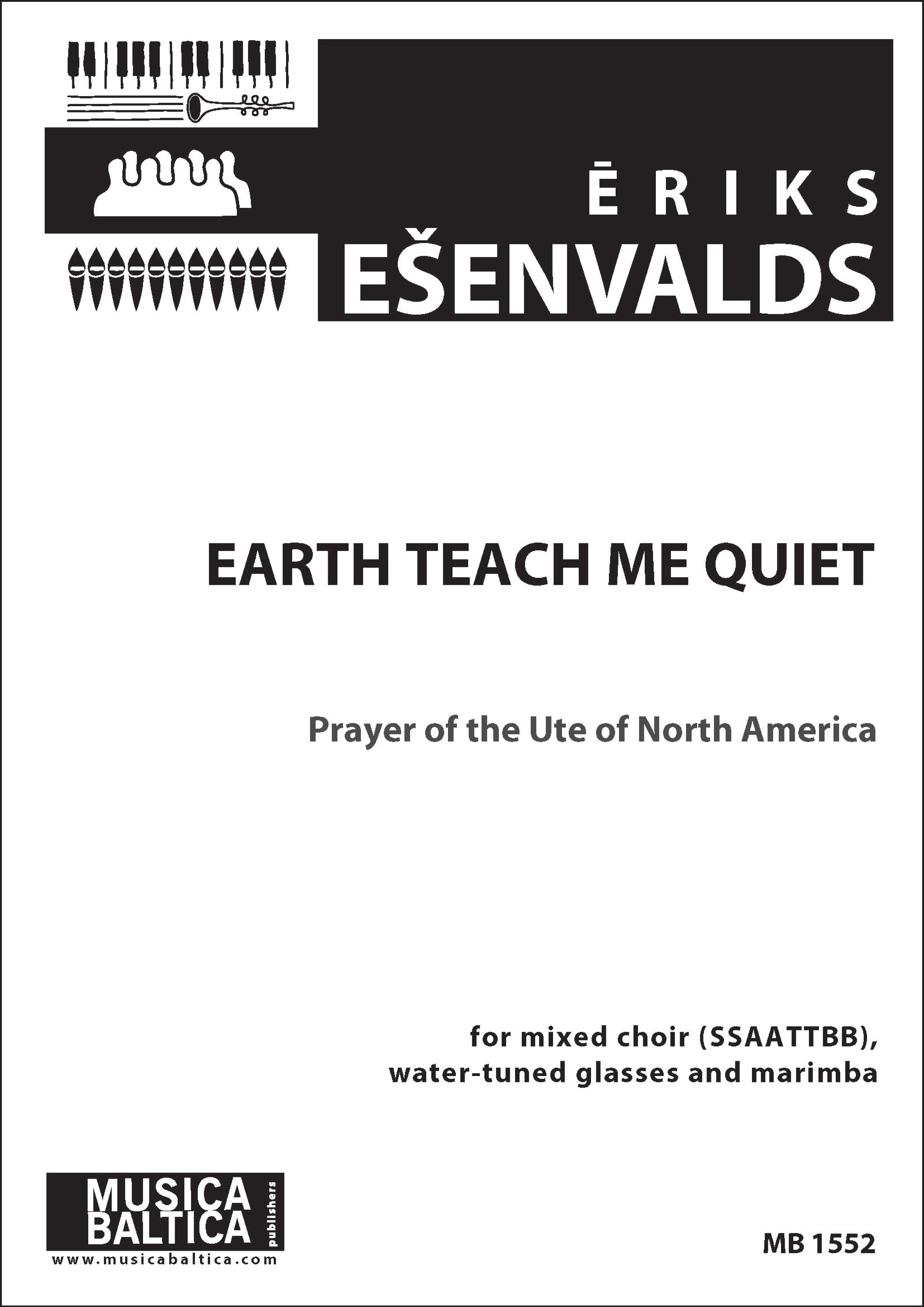 Earth Teach Me Quiet for SSAATTBB Choir Cover Image