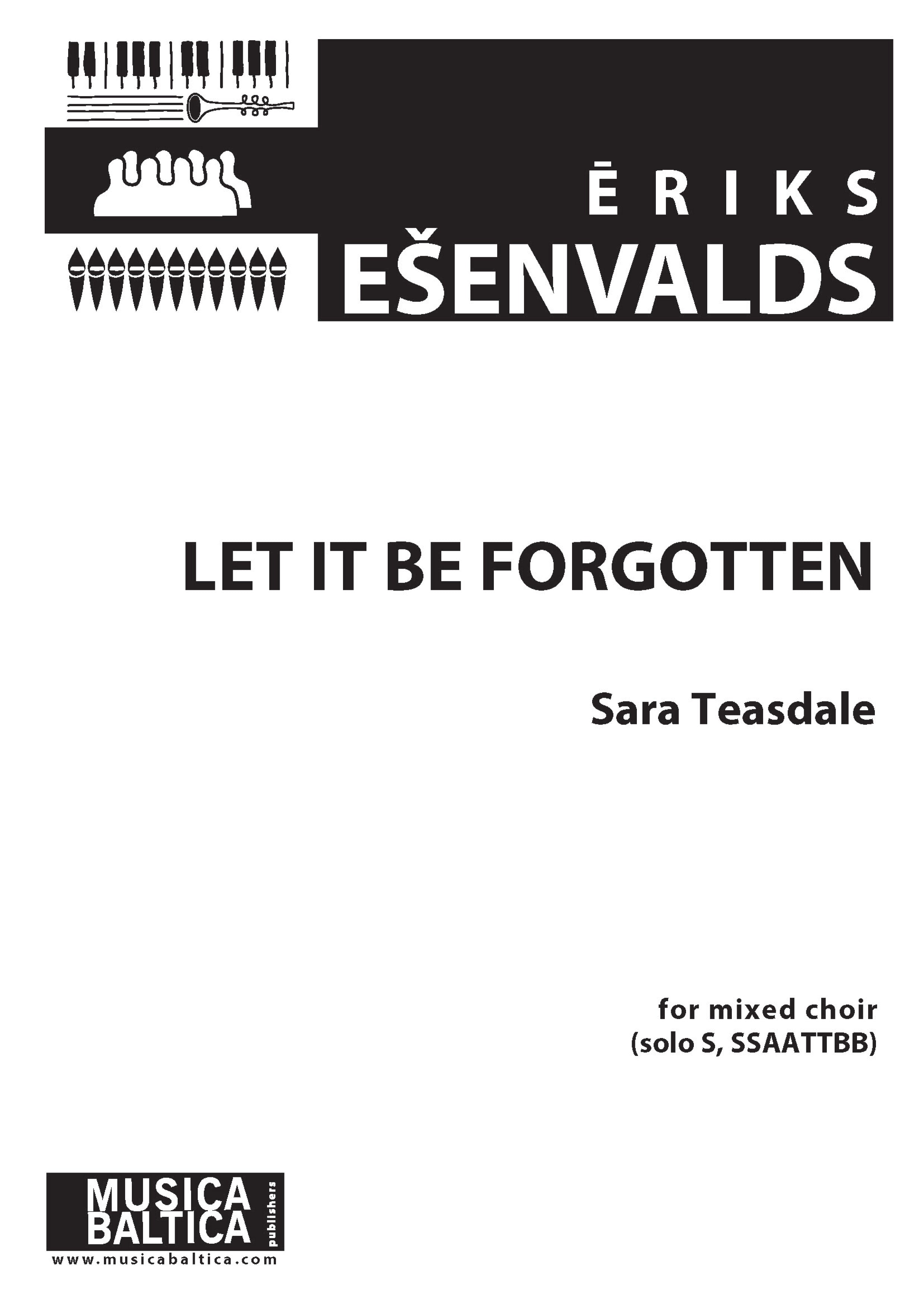 Let It Be Forgotten for SSAATTBB Choir Cover Image