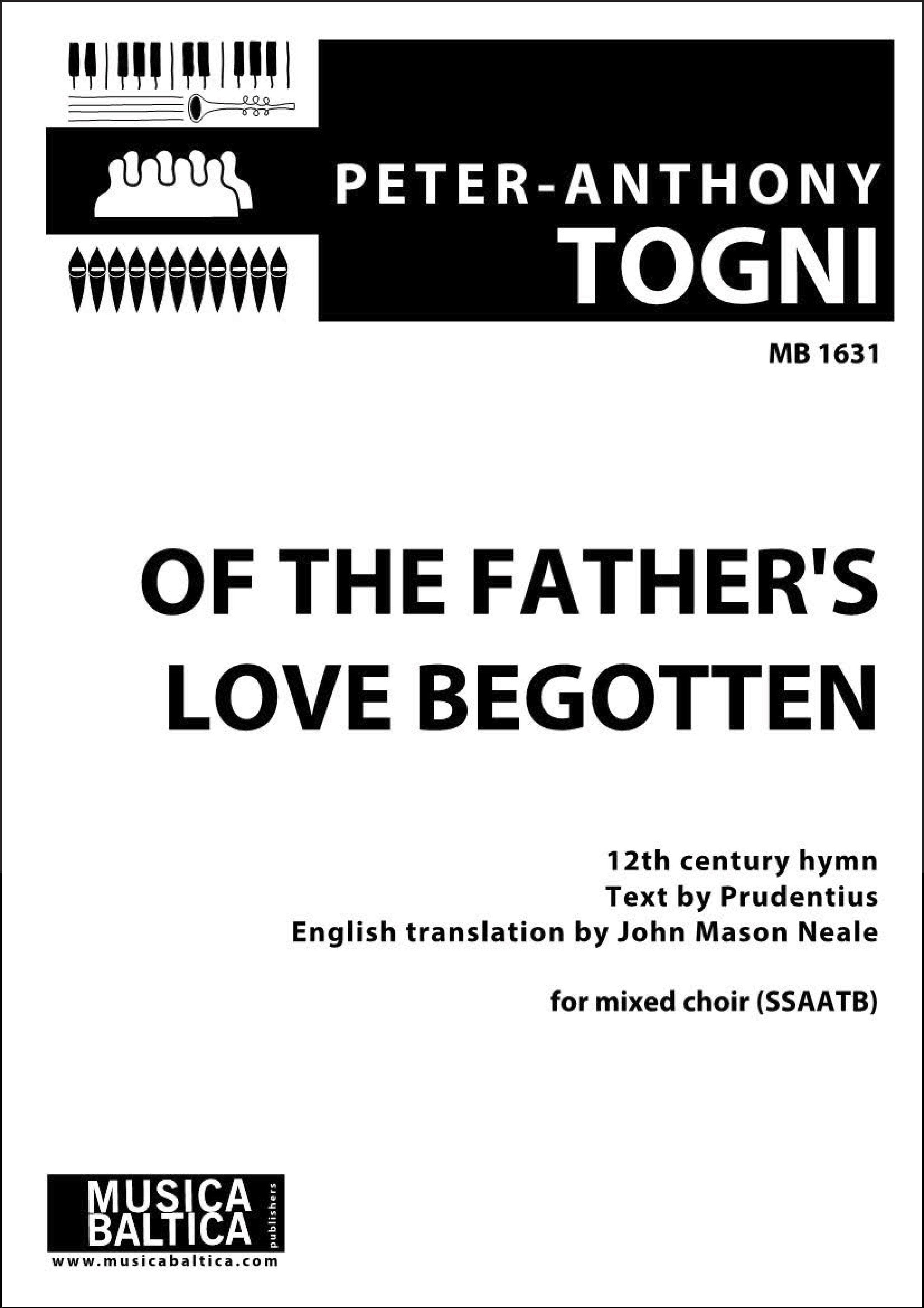 Of the Father's Love Begotten for SSAATB Choir Cover Image