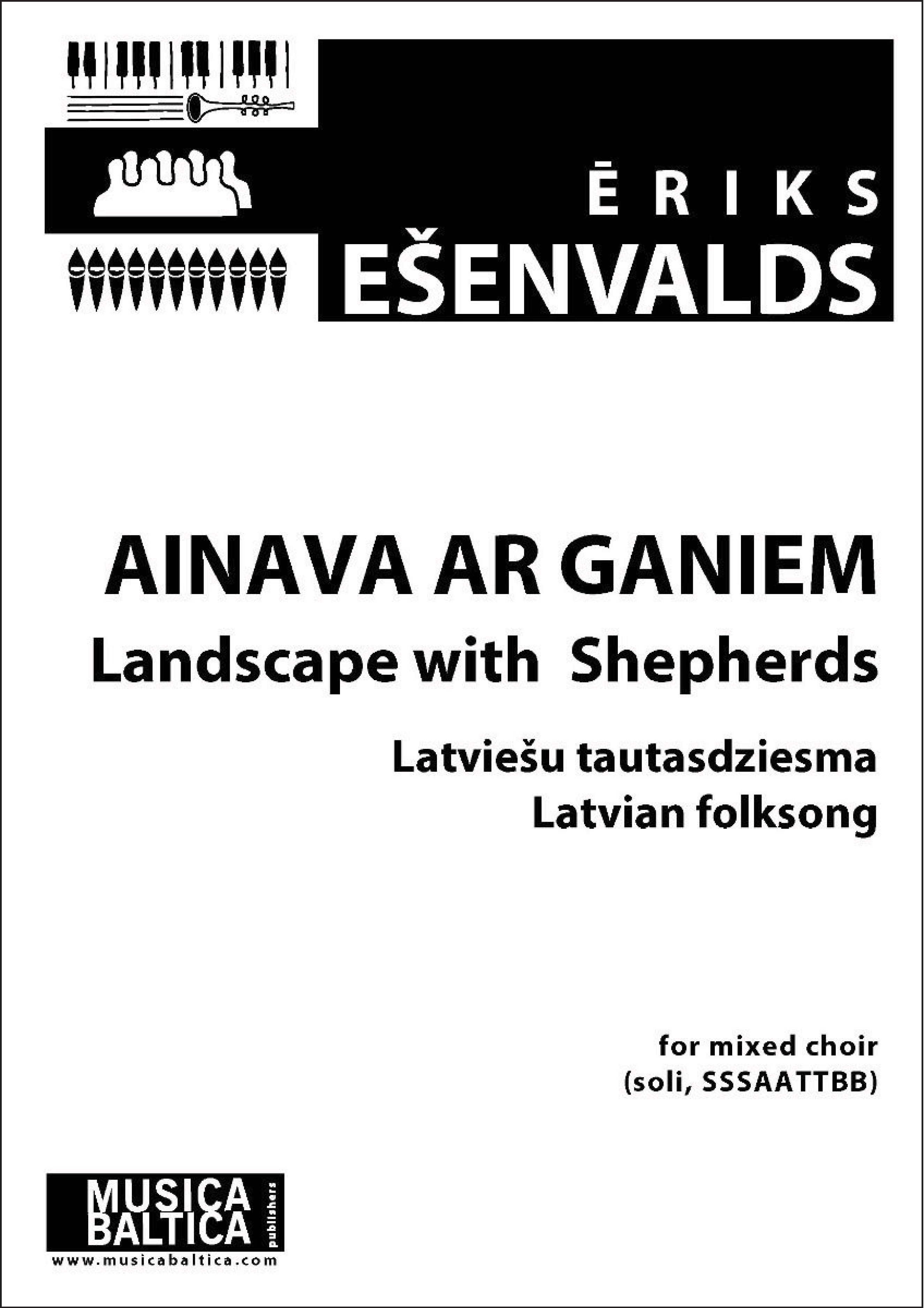 Ainava ar Ganiem (Landscape with Shepherds) for SSSAATTBB Choir Cover Image