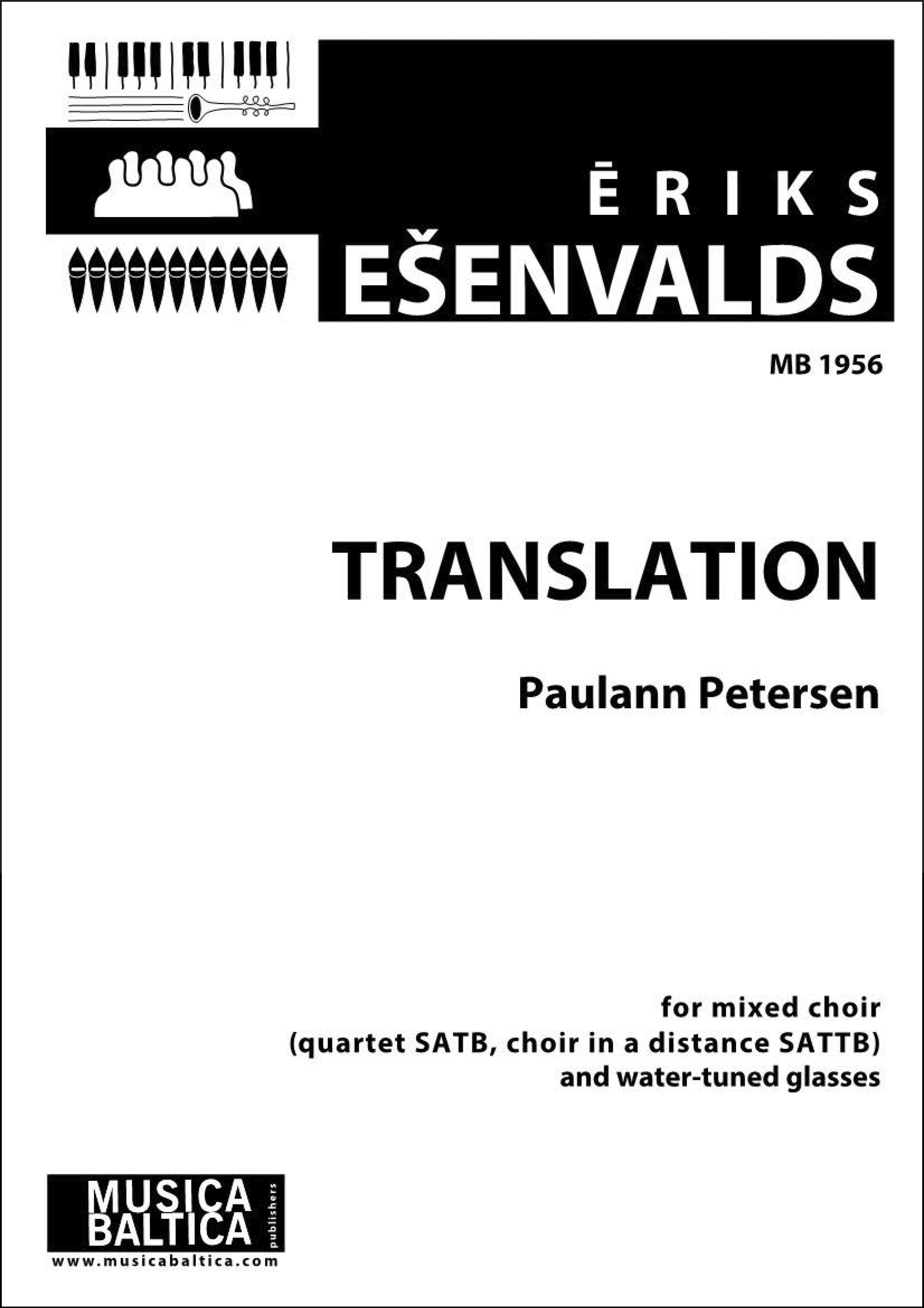 Translation for SATTB Choir Cover Image