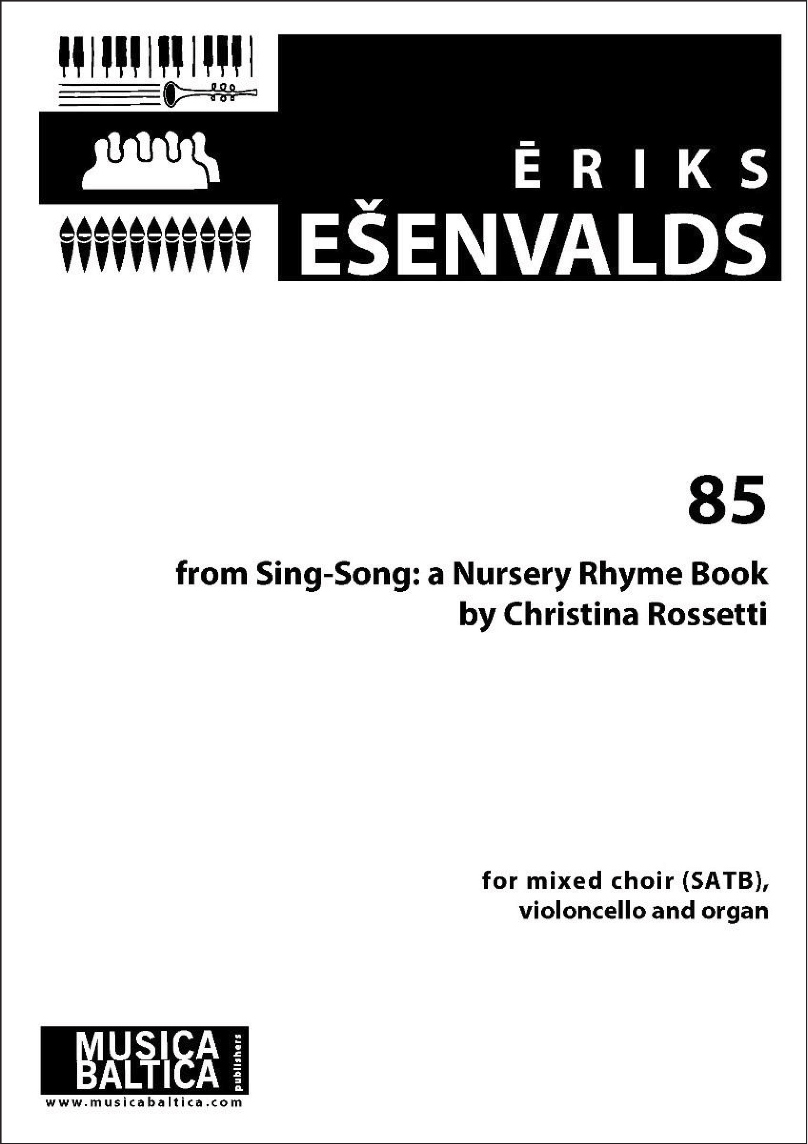 85 for SATB Choir, Violoncello and Organ Cover Image