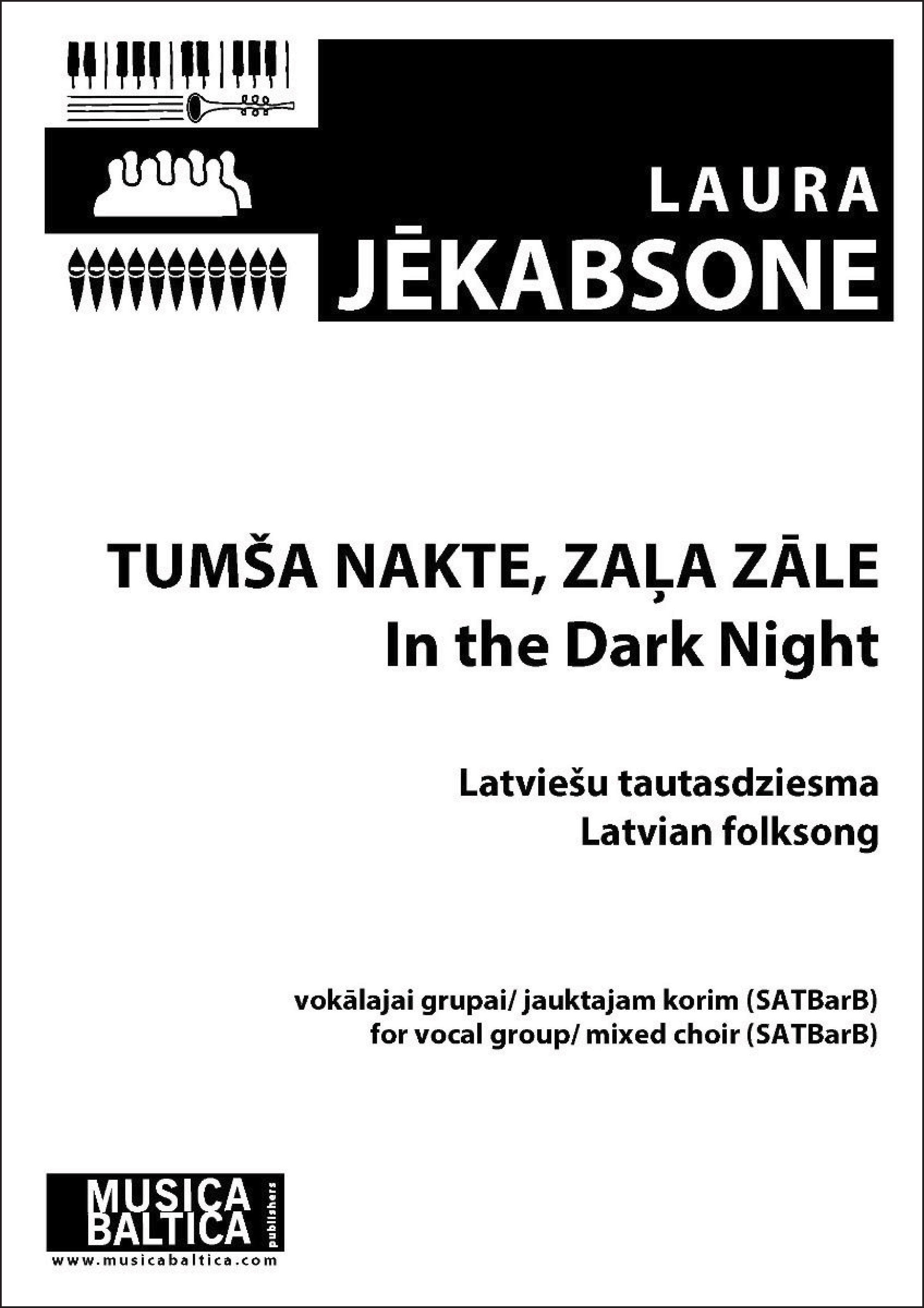 Tuma nakte, zala zale (In the Dark Night) for SATBB Choir Cover Image