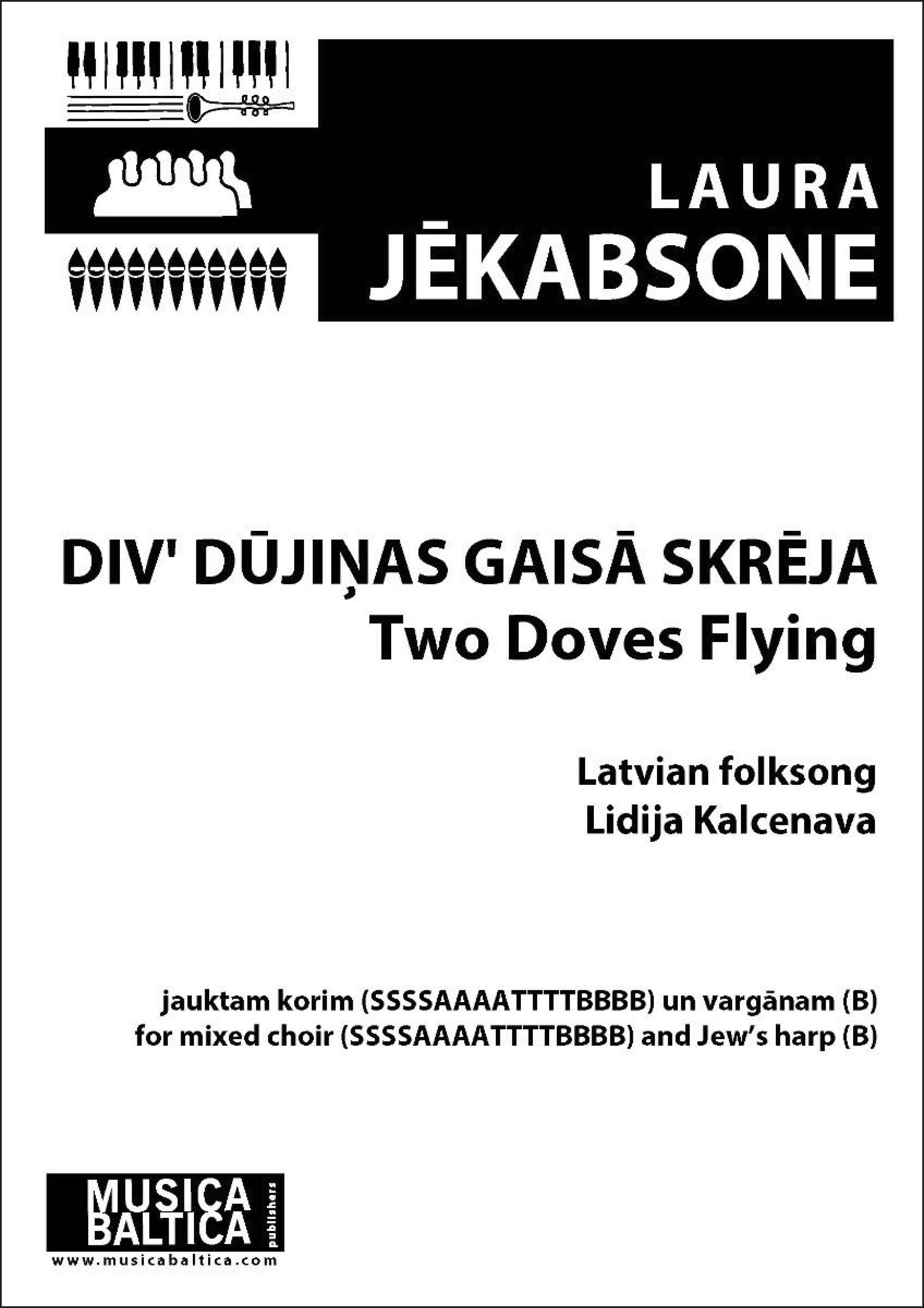 Div' dujinas gaisa skreja (Two Doves Flying) for Mixed Choir Cover Image