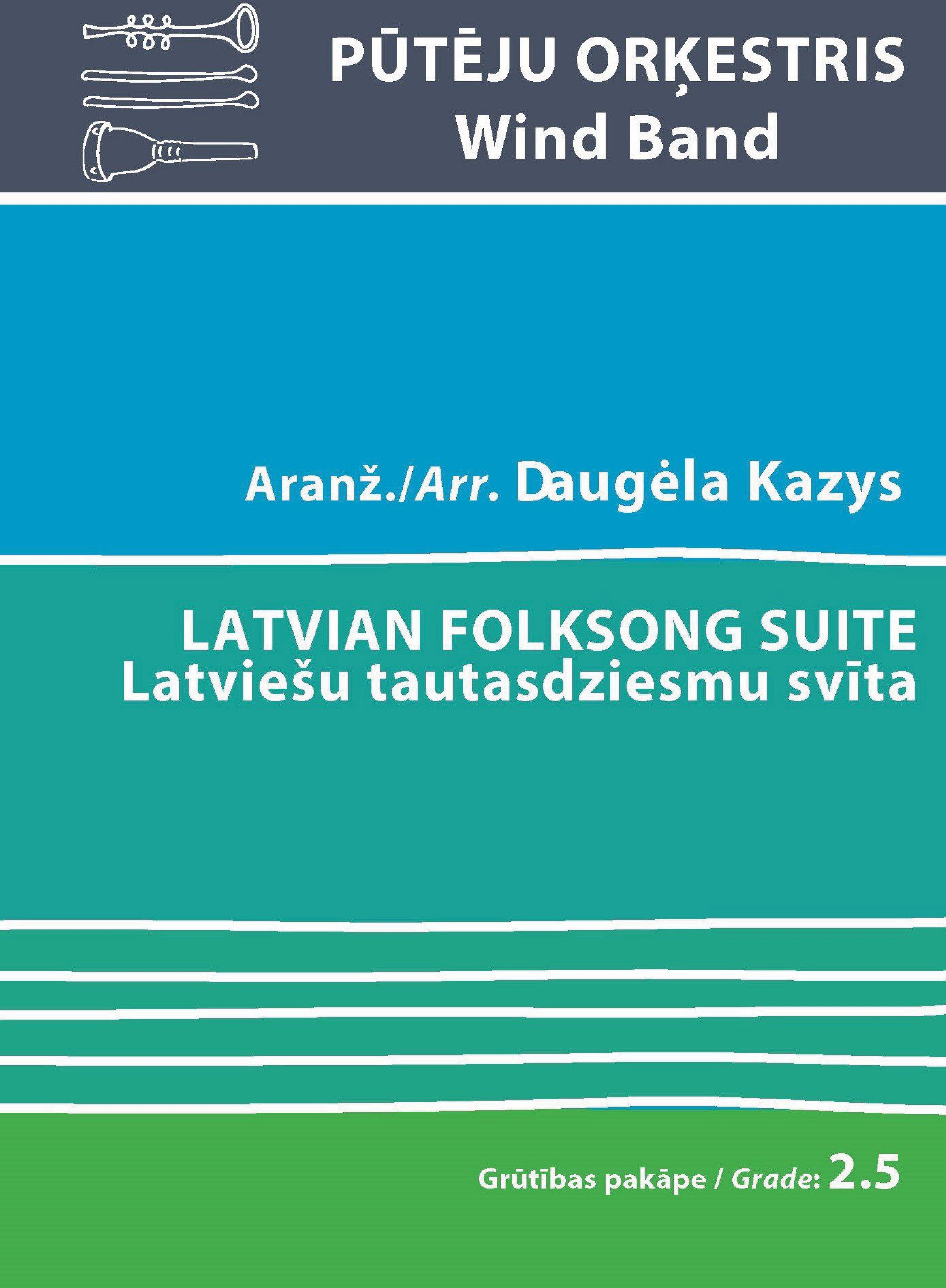 Latvian Folksong Suite (Latviešu tautasdziesmu svita) Wind Band Cover Image