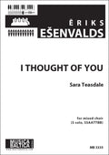 I Thought of You (Mixed Choir) Cover Image