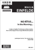 No ritus...(In the Morning) (Mixed Choir) Cover Image