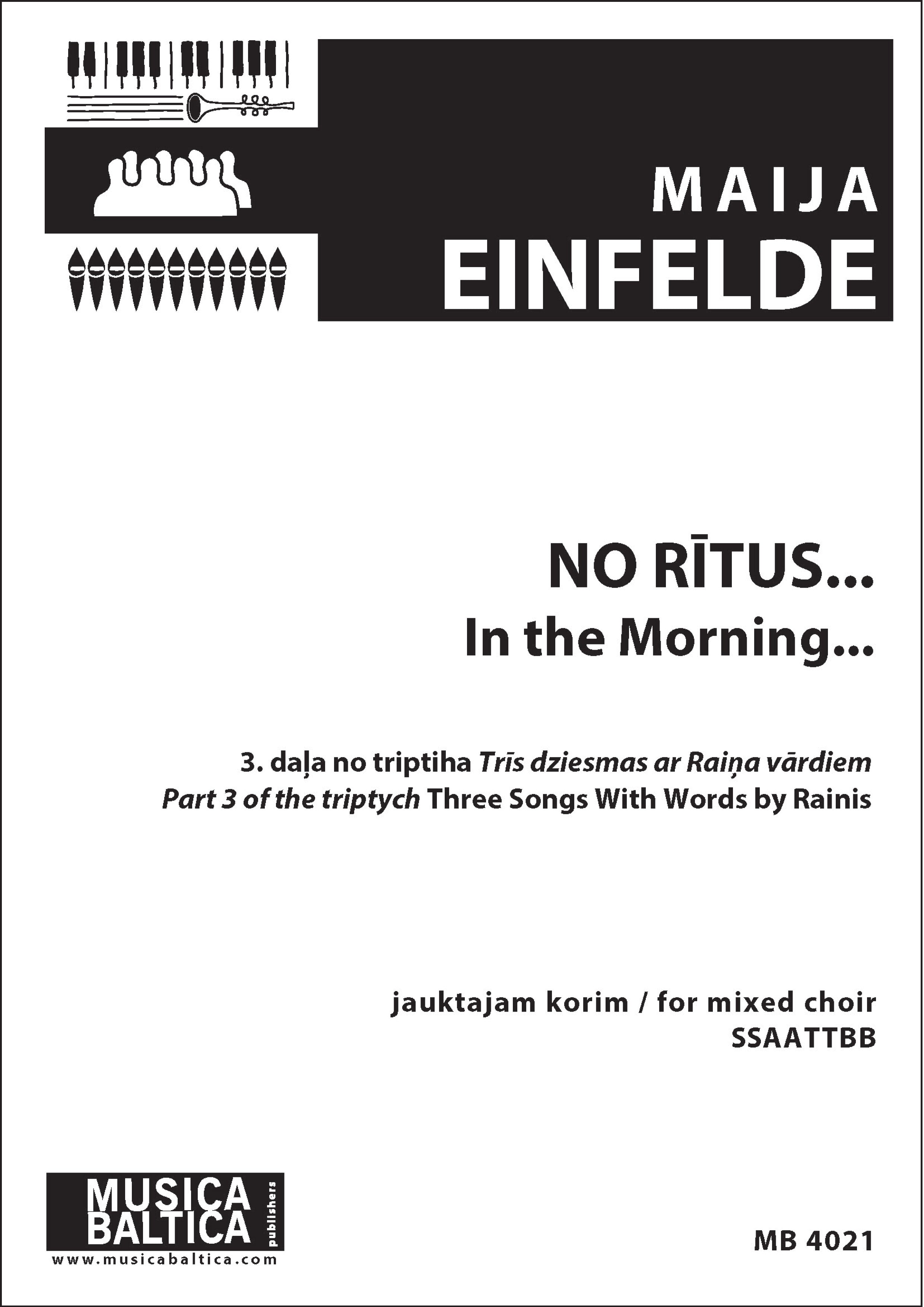No ritus...(In the Morning) (Mixed Choir) Cover Image
