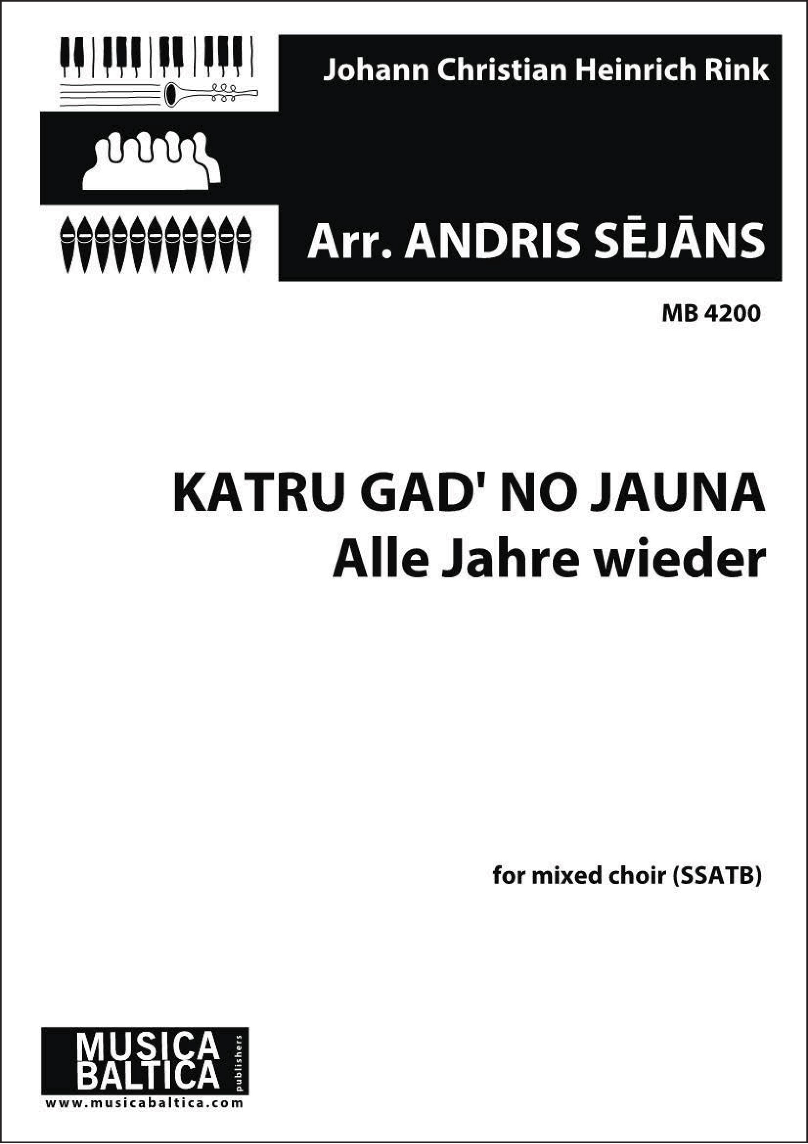 Katru gad' no jauna  (Alle Jahre wieder) (Mixed Choir) Cover Image
