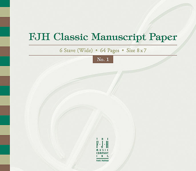 FJH Classic Manuscript Paper No. 1 Cover Image