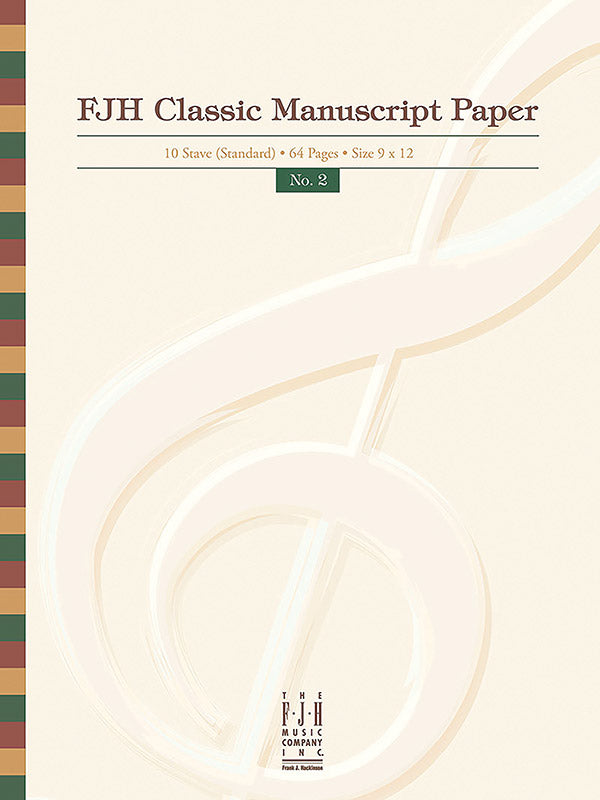 FJH Classic Manuscript Paper No. 2 Cover Image