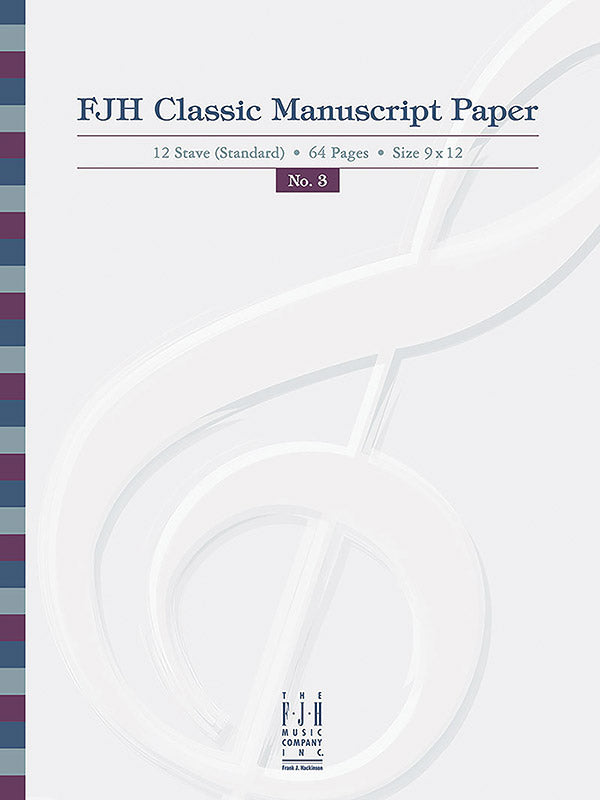 FJH Classic Manuscript Paper No. 3 Cover Image