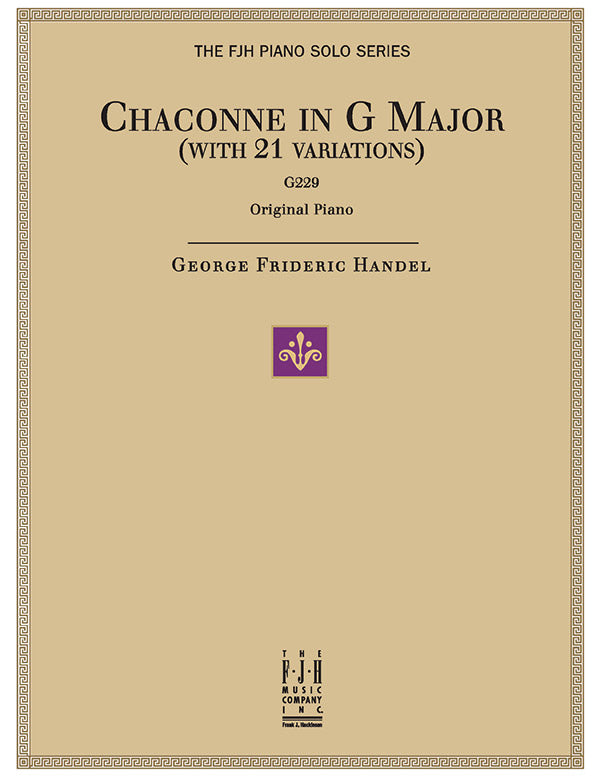 Chaconne in G Major, G 229 Sheet Music Preview