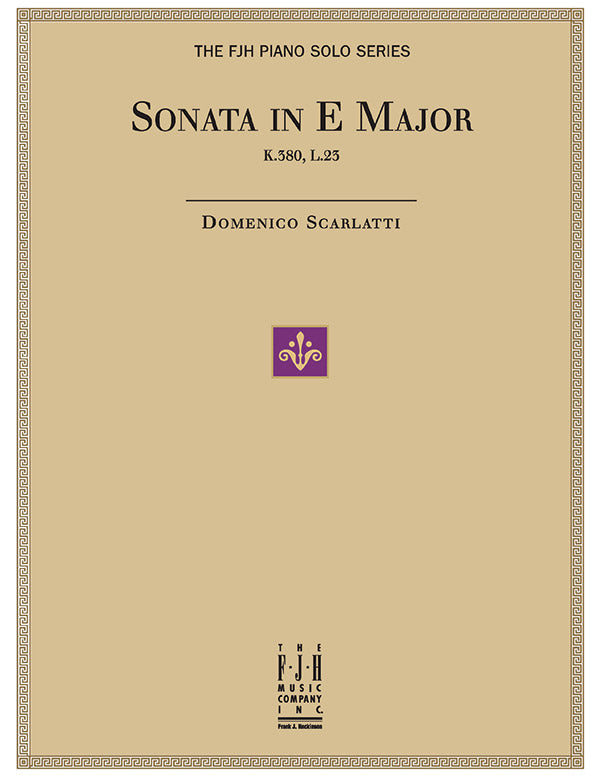 Sonata in E Major, K.380, L.23 Sheet Music Preview