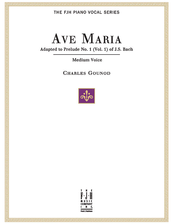 Ave Maria, For Medium Voice and Piano Cover Image