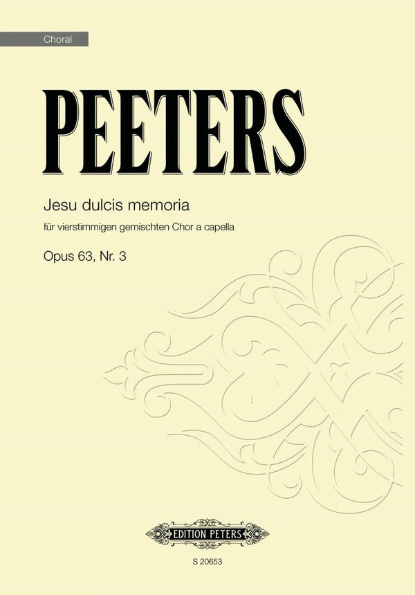 Jesu dulcis memoria Op.63 No.3 Cover Image