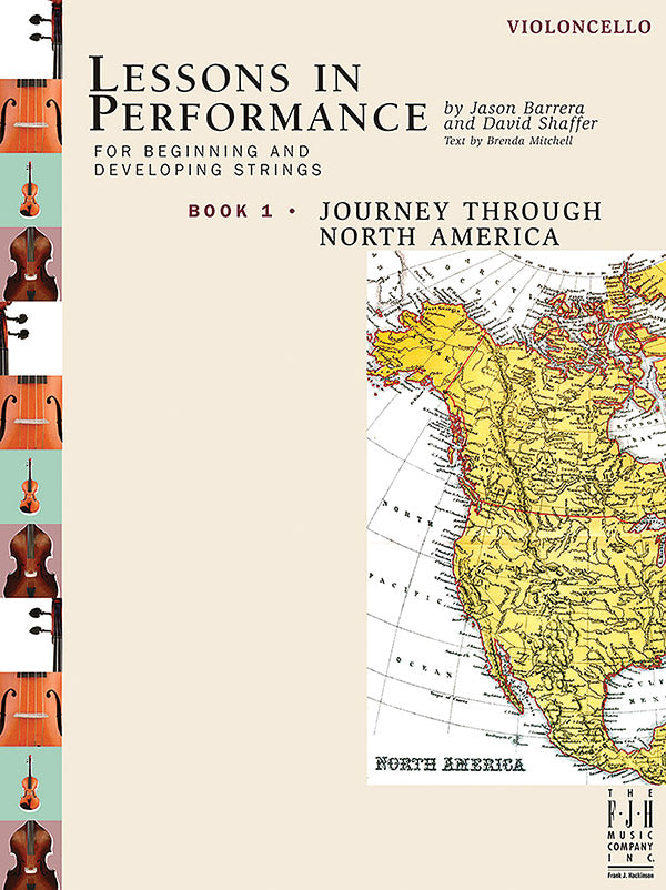 Lessons in Performance Book 1, Journey Through North America - Violoncello Cover Image