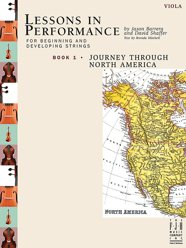 Lessons in Performance Book 1, Journey Through North America - Viola Cover Image