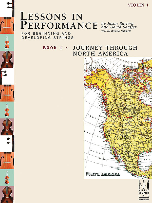 Lessons in Performance Book 1, Journey Through North America - Violin 1 Cover Image