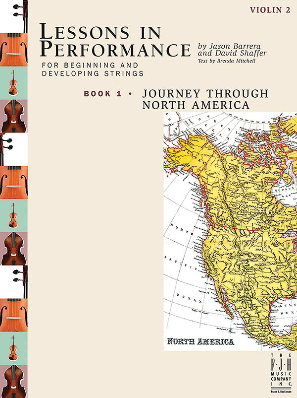 Lessons in Performance Book 1, Journey Through North America - Violin 2 Cover Image