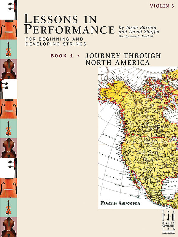 Lessons in Performance Book 1, Journey Through North America - Violin 3 Cover Image