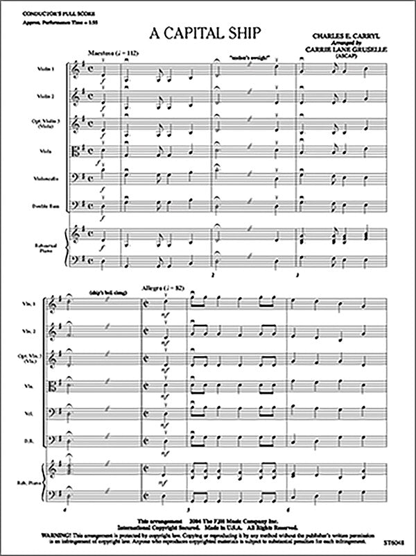 A Capital Ship Sheet Music Preview