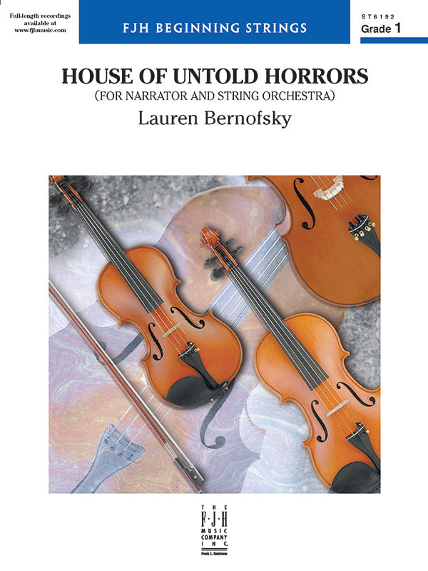 House of Untold Horrors (for Narration and String Orchestra): Double Bass Sheet Music Preview