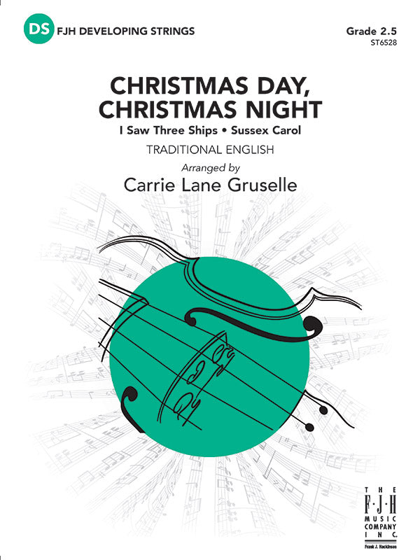 Christmas Day, Christmas Night (I Saw Three Ships - Sussex Carol): Violin 1 Sheet Music Preview
