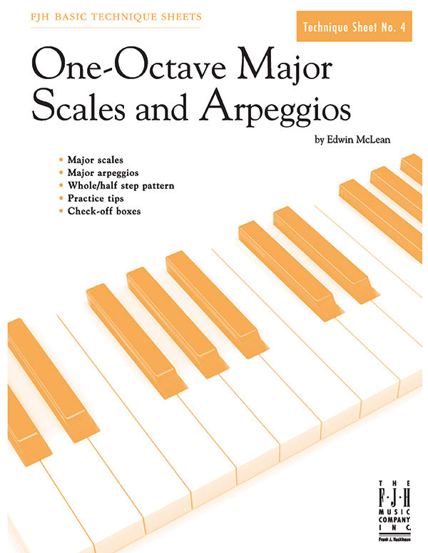 One-Octave Major Scales and Arpeggios Sheet Music Preview