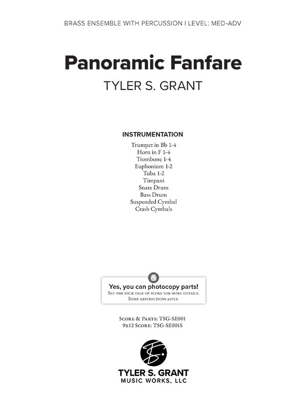 Panoramic Fanfare: 1st Trombone Sheet Music Preview
